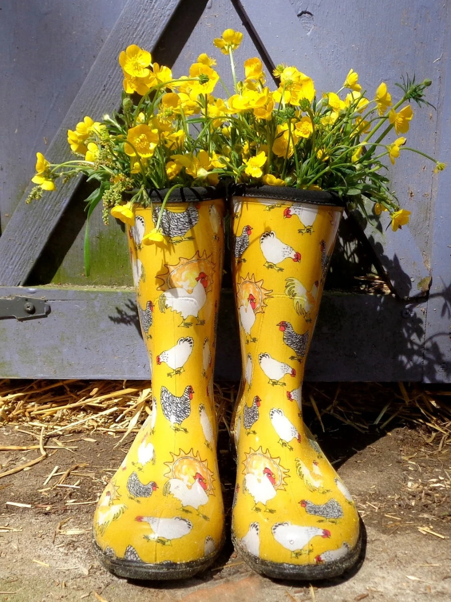 Yellow Chicken Mid-Calf Boot